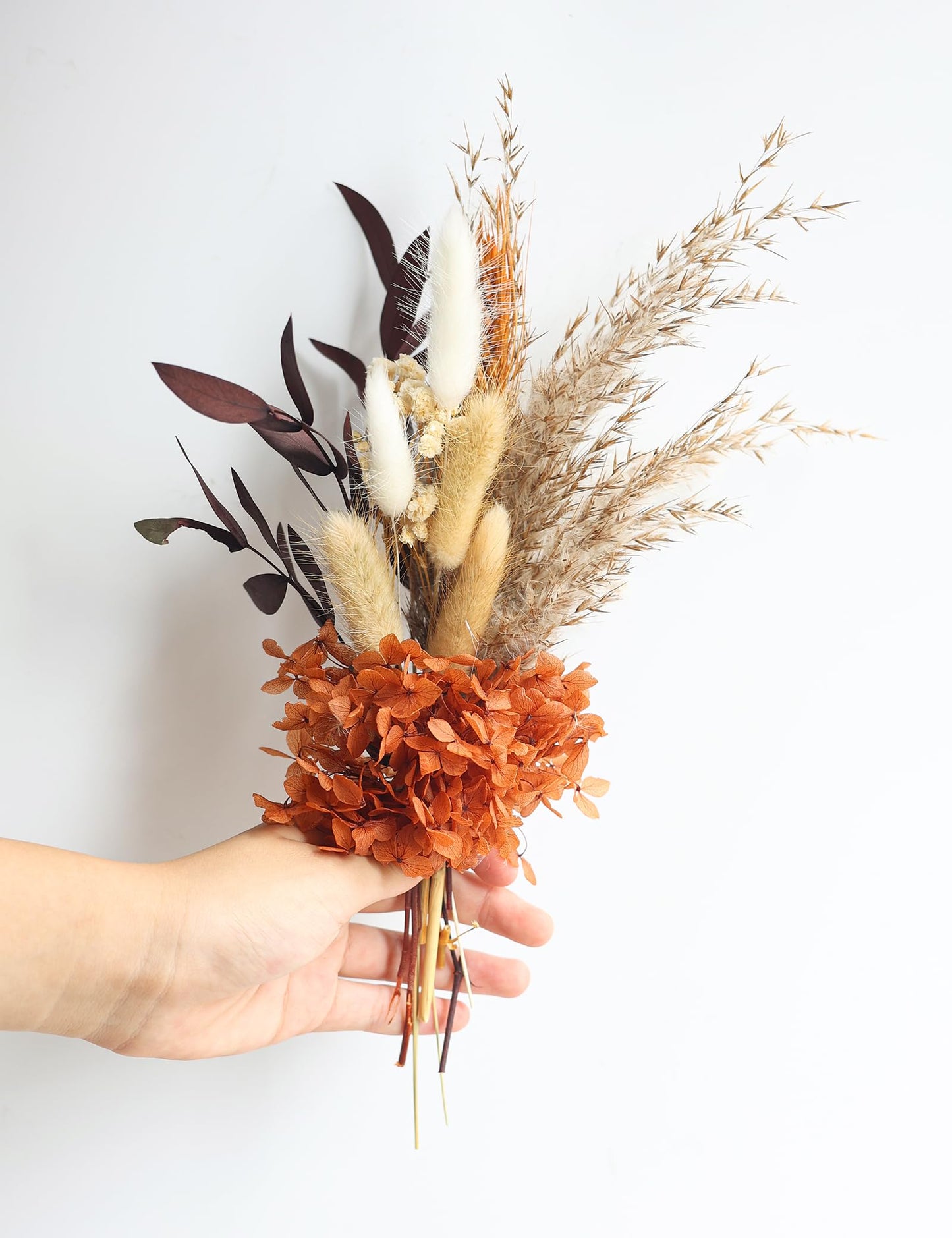 DIY Dried Flower Set, Bulk Dried Flowers,Autumn Decoration, DIY Bouquet Set, Door Hanging Wreath, Desktop Decorations Mini Dried Flowers (Orange)