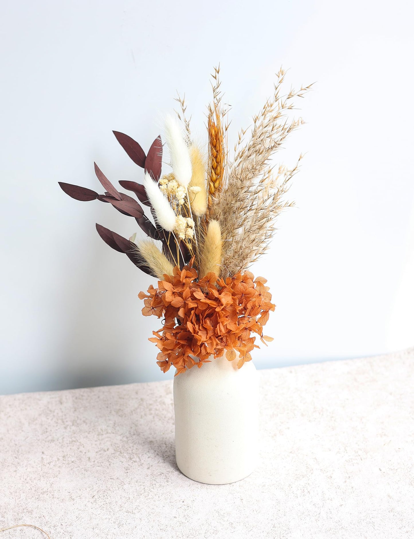 DIY Dried Flower Set, Bulk Dried Flowers,Autumn Decoration, DIY Bouquet Set, Door Hanging Wreath, Desktop Decorations Mini Dried Flowers (Orange)