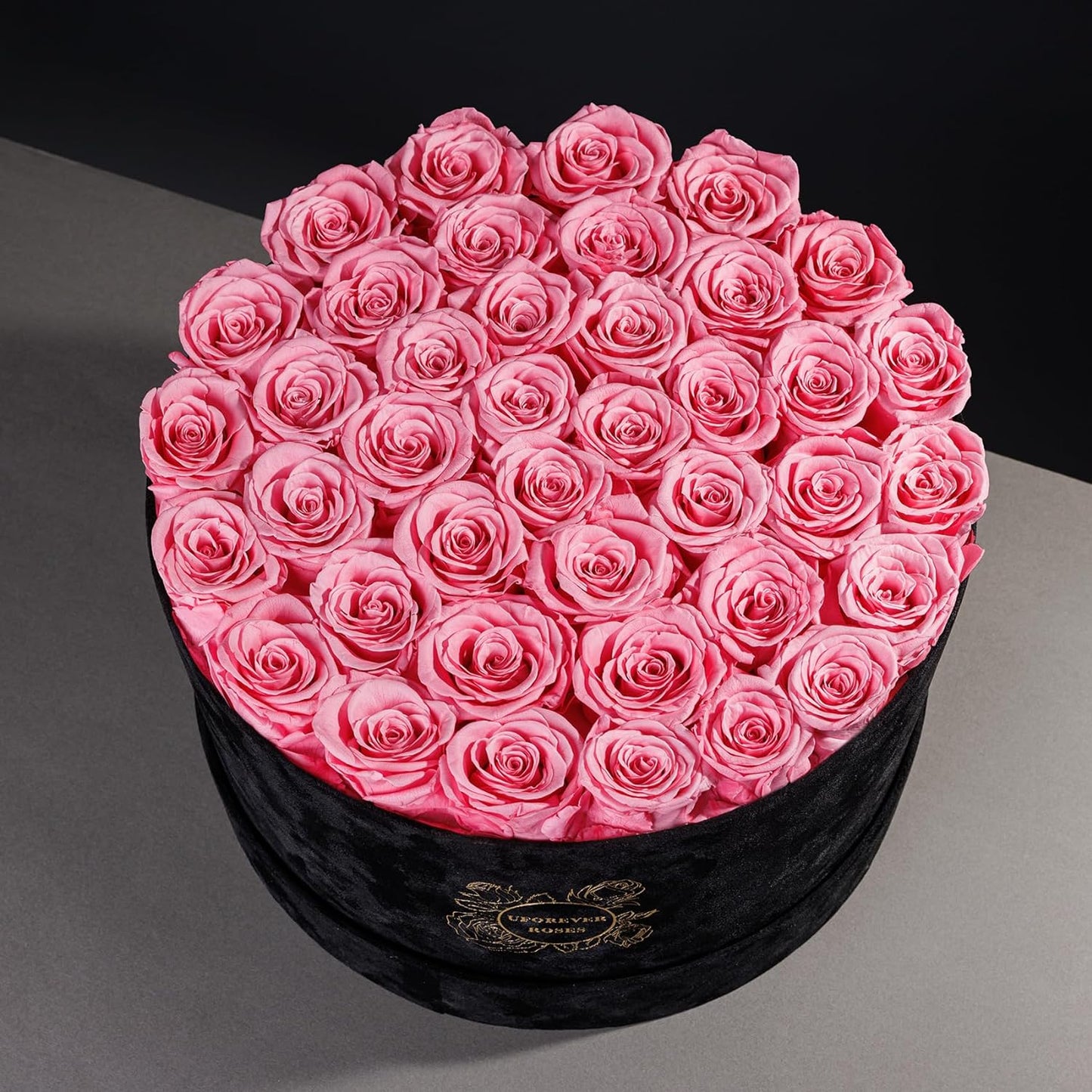 Luxury Preserved Roses in Suede Box - Flower Roses Gifts for Women, Valentines Day Flowers Mothers Day Roses - Birthday Flowers for Delivery Prime - 40 Pieces (Pink)