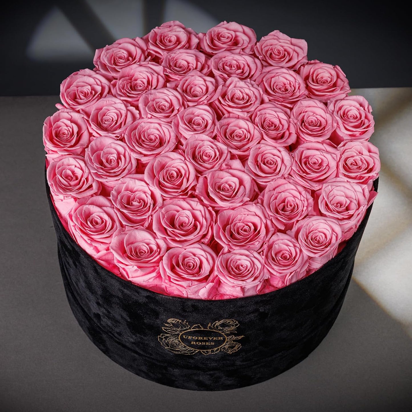 Luxury Preserved Roses in Suede Box - Flower Roses Gifts for Women, Valentines Day Flowers Mothers Day Roses - Birthday Flowers for Delivery Prime - 40 Pieces (Pink)